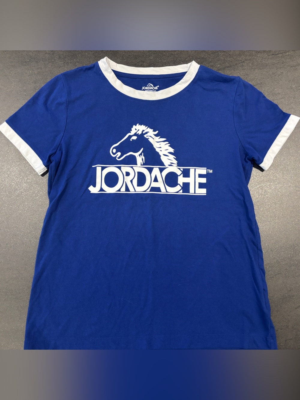 Jordache Blue Ringer Tee with White Logo